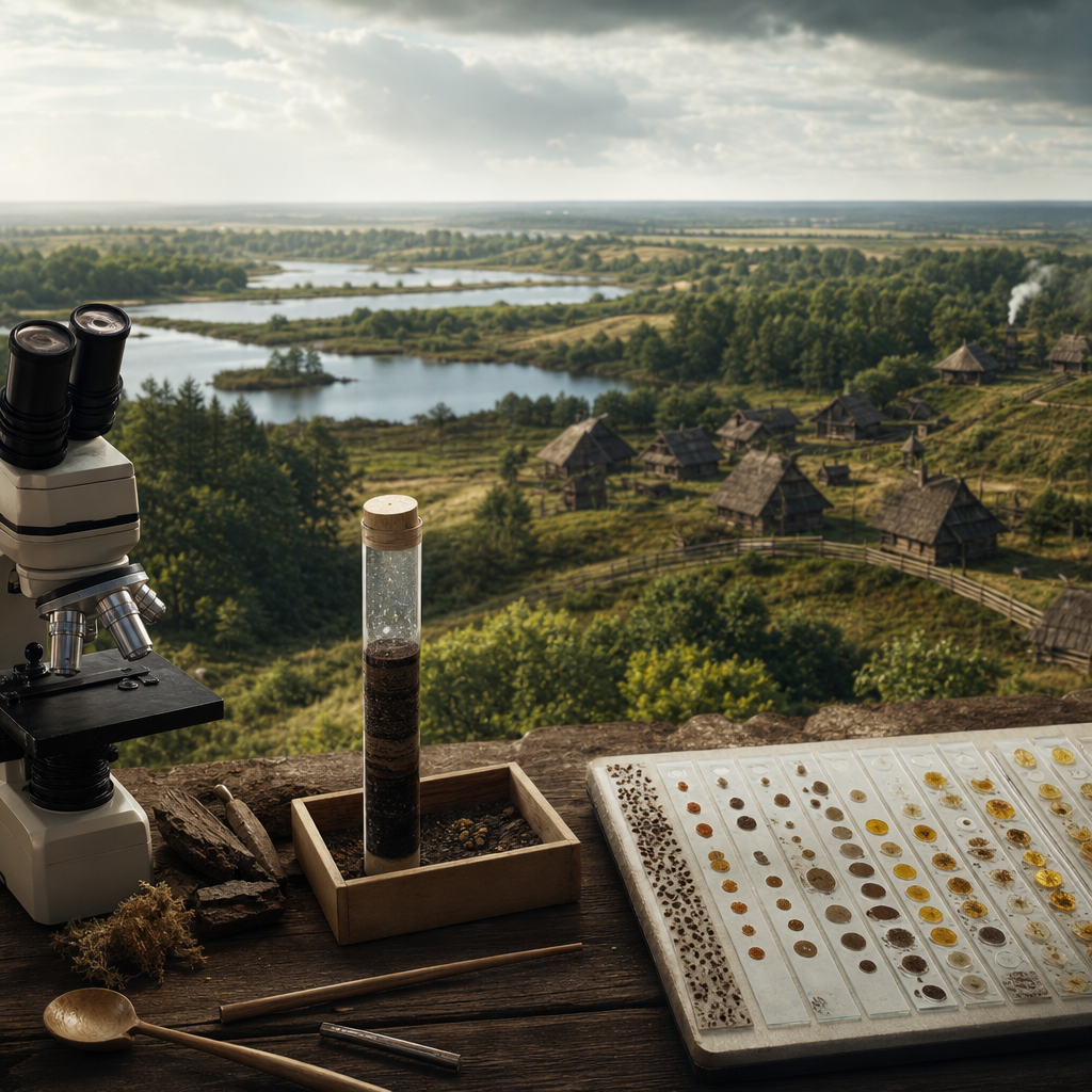 Escena respaldada [palynology_great_pomerania_no_anthropopressure_drop]: Neither Great-Polish nor Pomeranian palynological data confirm a mid-14th-century fall in anthropogenic landscape pressure. para el artículo ¿Se salvó Polonia de la Black Death? Lo que dicen el polen y el ADN